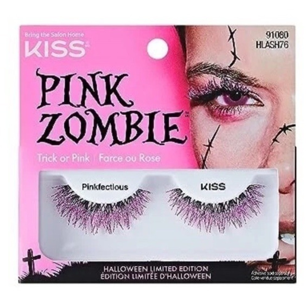 KISS Halloween Limited Edition Pink Zombie‎ False Eyelashes, 1 Pair